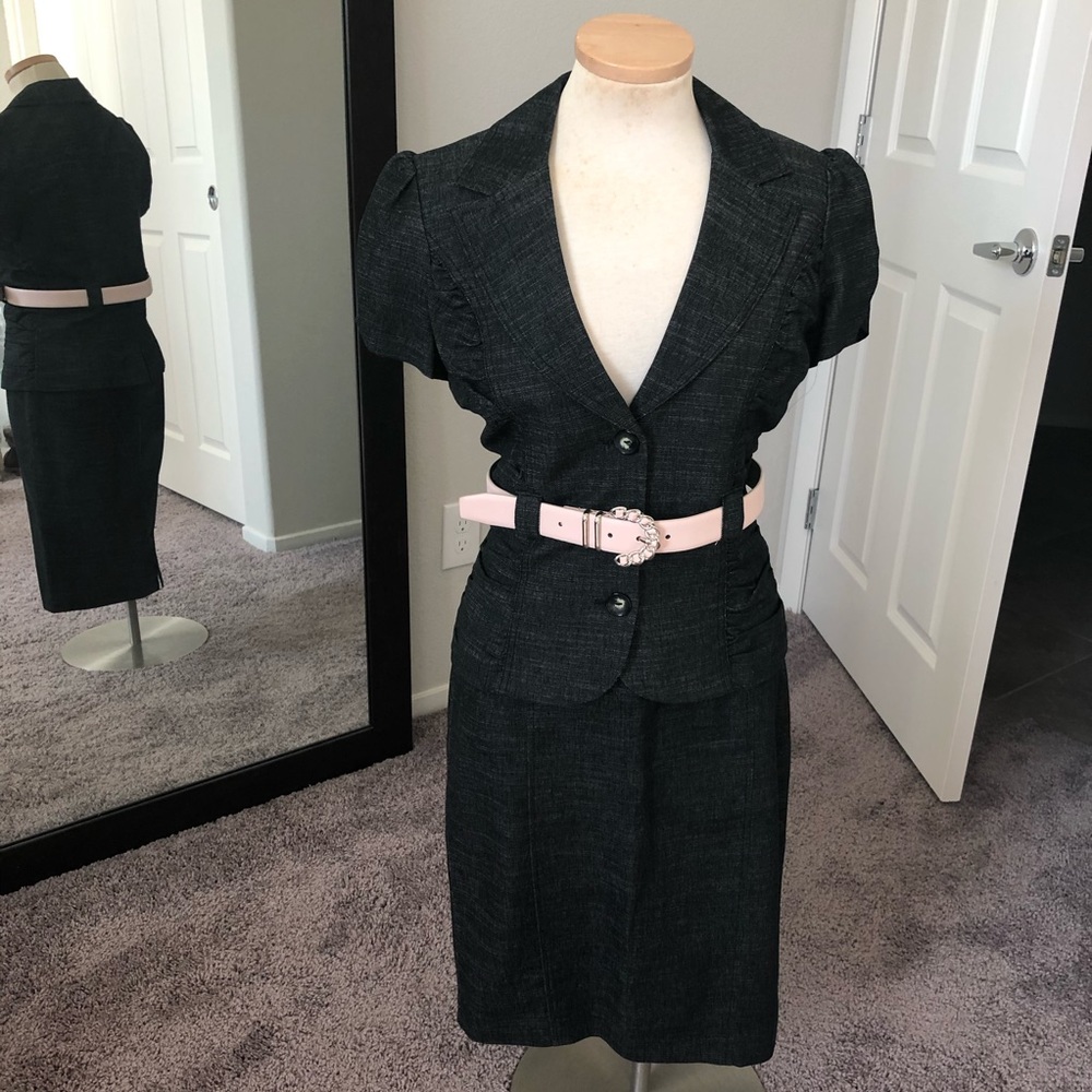 IZ Byer Juniors Pencil Skirt Jacket Set
